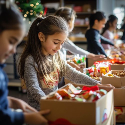 The Gonzalez Foundation - school-organizing-holiday-food-drive-with-students-participating